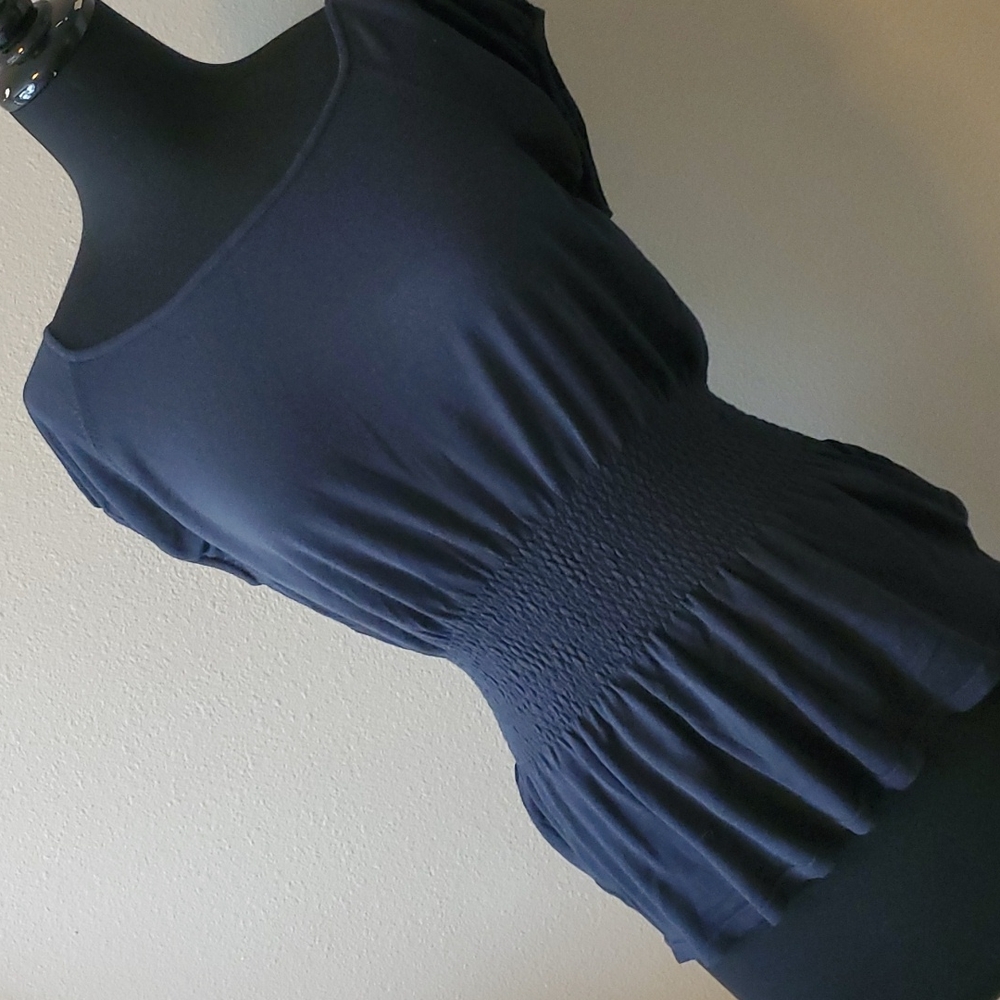 ANN Taylor Navy knit blouse